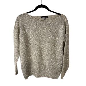 Reberry beige boat-neck sweater- Size Small